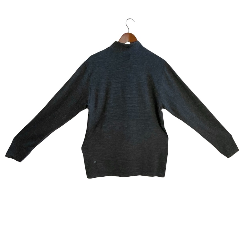 Lululemon Mens Metal Vent Tech Midweight Half Zip Graphite Grey/Black Shirt - Picture 5 of 8